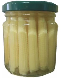 Maíz enlatado para bebés en Glassjar